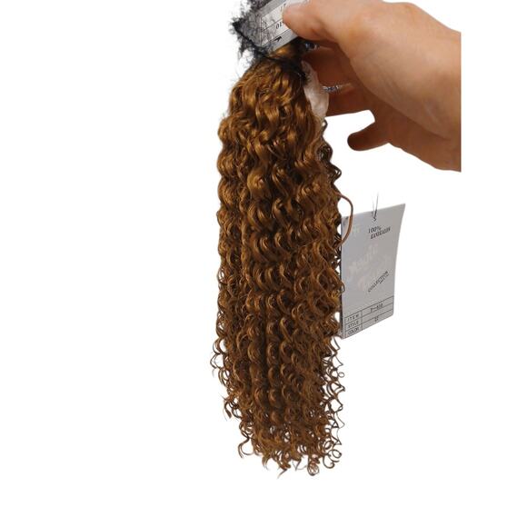 Ponytail Extension Magic Touch 13" Golden Brown Tight Waves Curly Prom Holiday - Picture 11 of 11